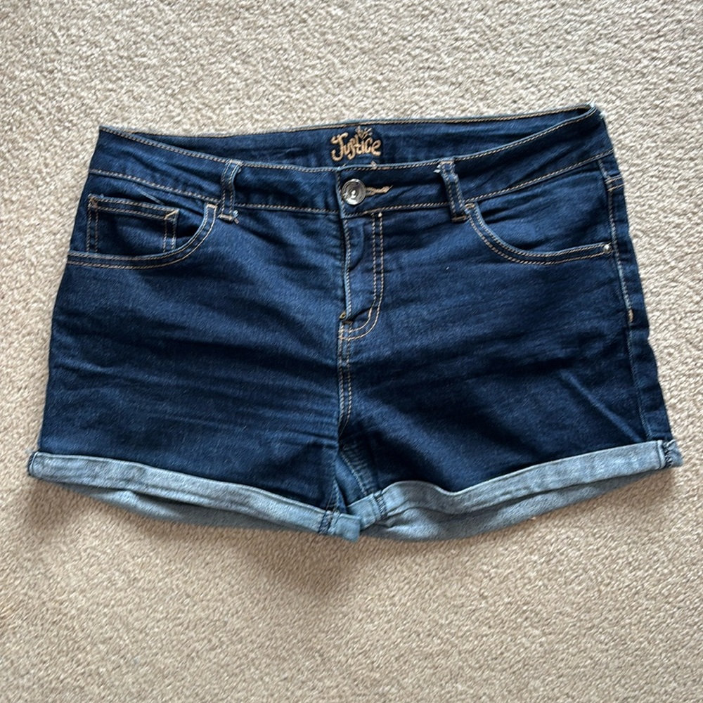 Justice denim shorts size 16 1/2